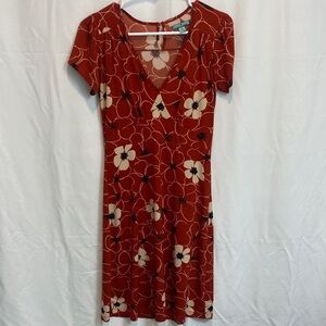 Floral Red Dress